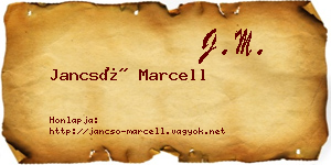 Jancsó Marcell névjegykártya