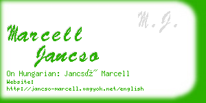 marcell jancso business card