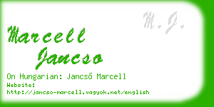 marcell jancso business card